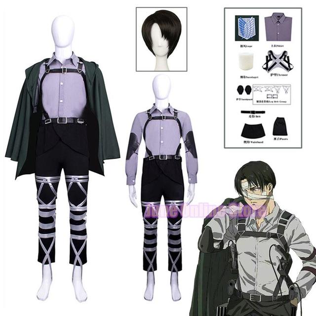 Attack on Titan The Final Season Levi Ackerman Cosplay Costume Wig